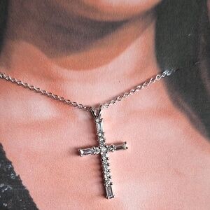 14kt Cross 0.34ct Genuine Diamonds Cross Pendant 14kt White Gold